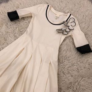 Cream Midi Dress Italian, Size S/M, eur. 42
